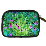 Purple Coneflower Garden With Tiger Eye Tree Digital Camera Leather Case Back