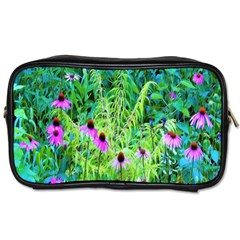 Purple Coneflower Garden With Tiger Eye Tree Toiletries Bag (one Side) by myrubiogarden