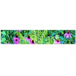 Purple Coneflower Garden With Tiger Eye Tree Large Flano Scarf  Front