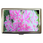 Hot Pink And White Peppermint Twist Garden Phlox Cigarette Money Case Front