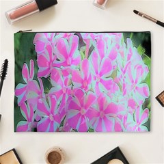 Hot Pink And White Peppermint Twist Garden Phlox Cosmetic Bag (xl) by myrubiogarden