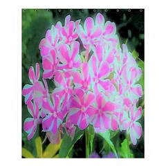 Hot Pink And White Peppermint Twist Garden Phlox Shower Curtain 60  X 72  (medium)  by myrubiogarden