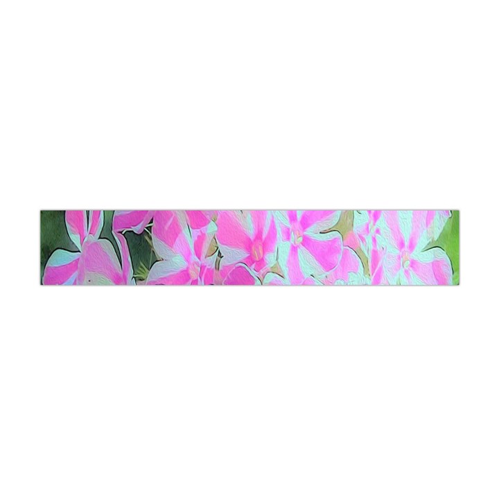 Hot Pink And White Peppermint Twist Garden Phlox Flano Scarf (Mini)