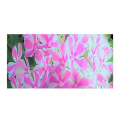 Hot Pink And White Peppermint Twist Garden Phlox Satin Wrap by myrubiogarden