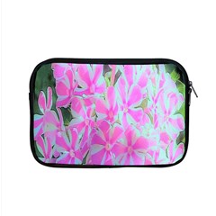 Hot Pink And White Peppermint Twist Garden Phlox Apple Macbook Pro 15  Zipper Case by myrubiogarden