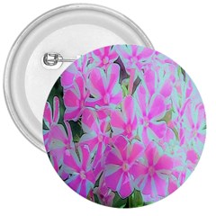 Hot Pink And White Peppermint Twist Garden Phlox 3  Buttons by myrubiogarden