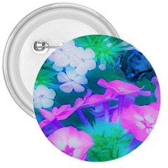 Pink, Green, Blue And White Garden Phlox Flowers 3  Buttons by myrubiogarden