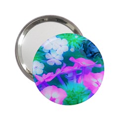 Pink, Green, Blue And White Garden Phlox Flowers 2 25  Handbag Mirrors by myrubiogarden