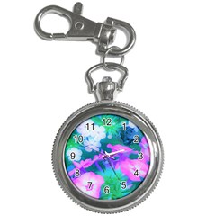 Pink, Green, Blue And White Garden Phlox Flowers Key Chain Watches by myrubiogarden