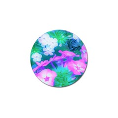 Pink, Green, Blue And White Garden Phlox Flowers Golf Ball Marker (4 Pack) by myrubiogarden