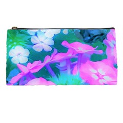 Pink, Green, Blue And White Garden Phlox Flowers Pencil Cases by myrubiogarden