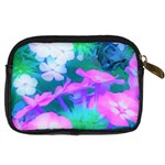 Pink, Green, Blue And White Garden Phlox Flowers Digital Camera Leather Case Back