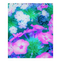 Pink, Green, Blue And White Garden Phlox Flowers Shower Curtain 60  X 72  (medium)  by myrubiogarden