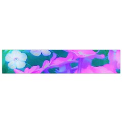 Pink, Green, Blue And White Garden Phlox Flowers Small Flano Scarf by myrubiogarden