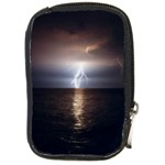 Lightning Strike  Compact Camera Leather Case Front