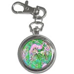 Invincibelle Spirit Hot Pink Hydrangeas On Aqua Green Key Chain Watches Front