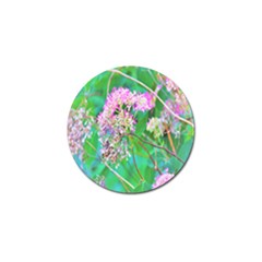 Invincibelle Spirit Hot Pink Hydrangeas On Aqua Green Golf Ball Marker