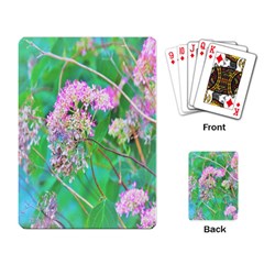 Invincibelle Spirit Hot Pink Hydrangeas On Aqua Green Playing Cards Single Design