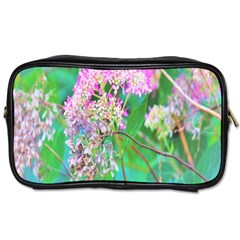 Invincibelle Spirit Hot Pink Hydrangeas On Aqua Green Toiletries Bag (two Sides) by myrubiogarden