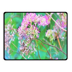 Invincibelle Spirit Hot Pink Hydrangeas On Aqua Green Fleece Blanket (small) by myrubiogarden