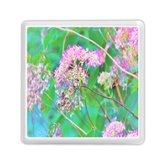 Invincibelle Spirit Hot Pink Hydrangeas On Aqua Green Memory Card Reader (square) by myrubiogarden