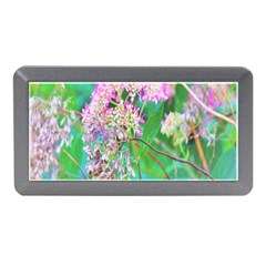 Invincibelle Spirit Hot Pink Hydrangeas On Aqua Green Memory Card Reader (mini) by myrubiogarden