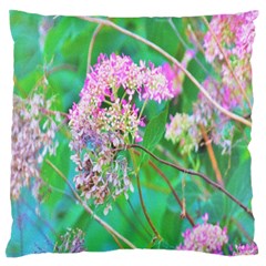 Invincibelle Spirit Hot Pink Hydrangeas On Aqua Green Standard Flano Cushion Case (one Side)