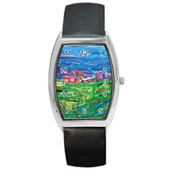 Our Town My Town Barrel Style Metal Watch by arwwearableart