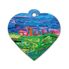 Our Town My Town Dog Tag Heart (one Side) by arwwearableart