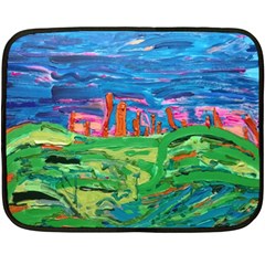 Our Town My Town Fleece Blanket (mini) by arwwearableart