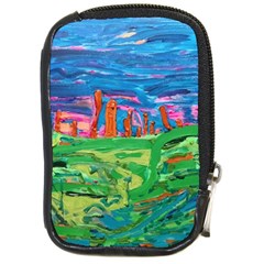 Our Town My Town Compact Camera Leather Case by arwwearableart