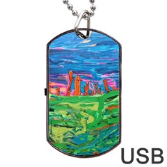 Our Town My Town Dog Tag Usb Flash (one Side) by arwwearableart