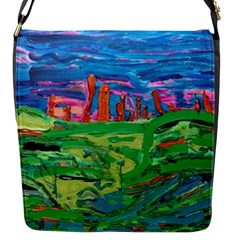 Our Town My Town Flap Closure Messenger Bag (s) by arwwearableart