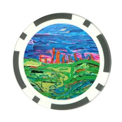 Our Town My Town Poker Chip Card Guard by arwwearableart