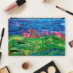 Our Town My Town Cosmetic Bag (large) by arwwearableart