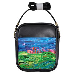 Our Town My Town Girls Sling Bag by arwwearableart