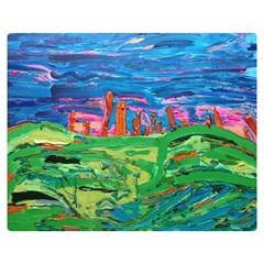 Our Town My Town Double Sided Flano Blanket (medium)  by arwwearableart