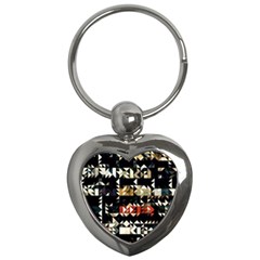 Art Design Color Banner Wallpaper Key Chains (Heart) 