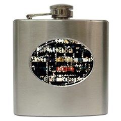 Art Design Color Banner Wallpaper Hip Flask (6 oz)