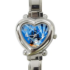 Halloween Ghosts Haunted House Heart Italian Charm Watch by Wegoenart