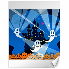 Halloween Ghosts Haunted House Canvas 12  X 16  by Wegoenart