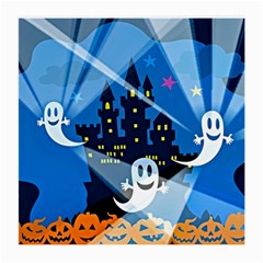 Halloween Ghosts Haunted House Medium Glasses Cloth by Wegoenart