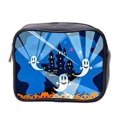 Halloween Ghosts Haunted House Mini Toiletries Bag (two Sides) by Wegoenart