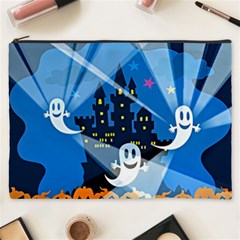 Halloween Ghosts Haunted House Cosmetic Bag (xxxl) by Wegoenart