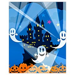 Halloween Ghosts Haunted House Drawstring Bag (small) by Wegoenart