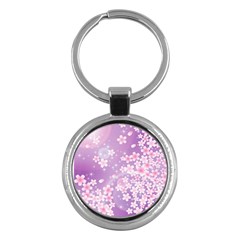 Japanese Sakura Background Key Chains (round)  by Wegoenart