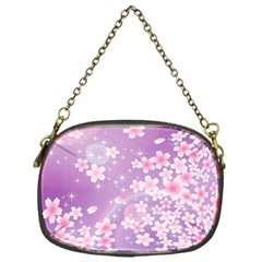 Japanese Sakura Background Chain Purse (one Side) by Wegoenart