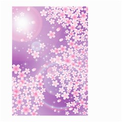 Japanese Sakura Background Small Garden Flag (two Sides) by Wegoenart