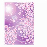 Japanese Sakura Background Small Garden Flag (Two Sides) Front