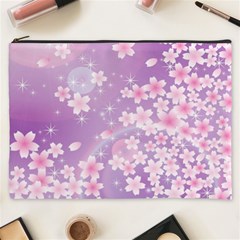 Japanese Sakura Background Cosmetic Bag (xxxl) by Wegoenart